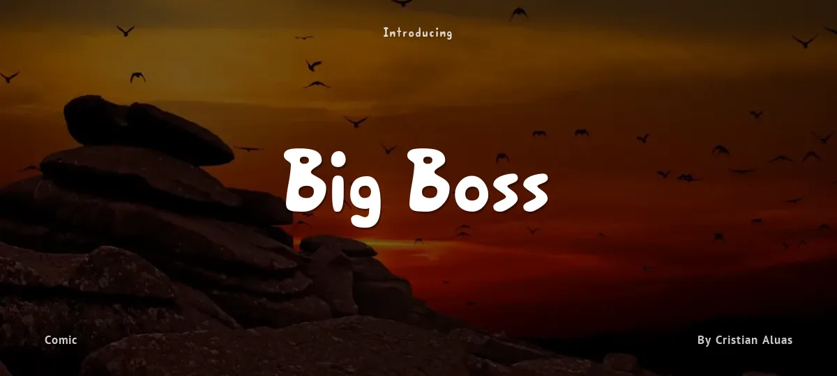 Big Boss font preview