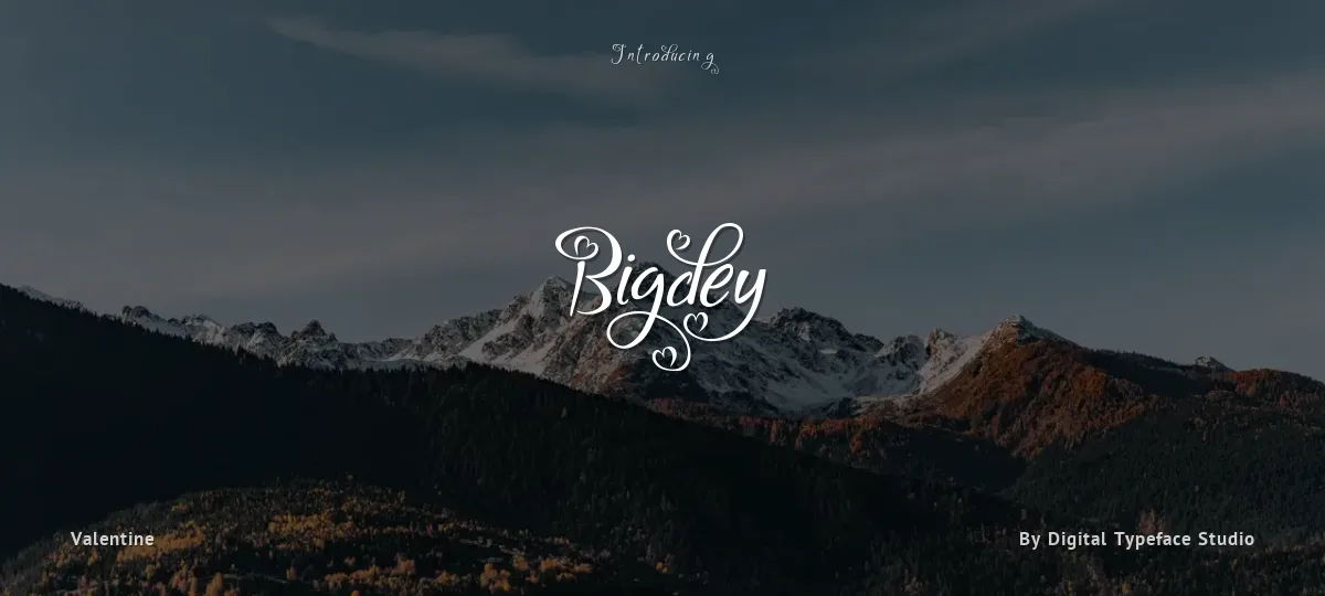 Bigdey font preview
