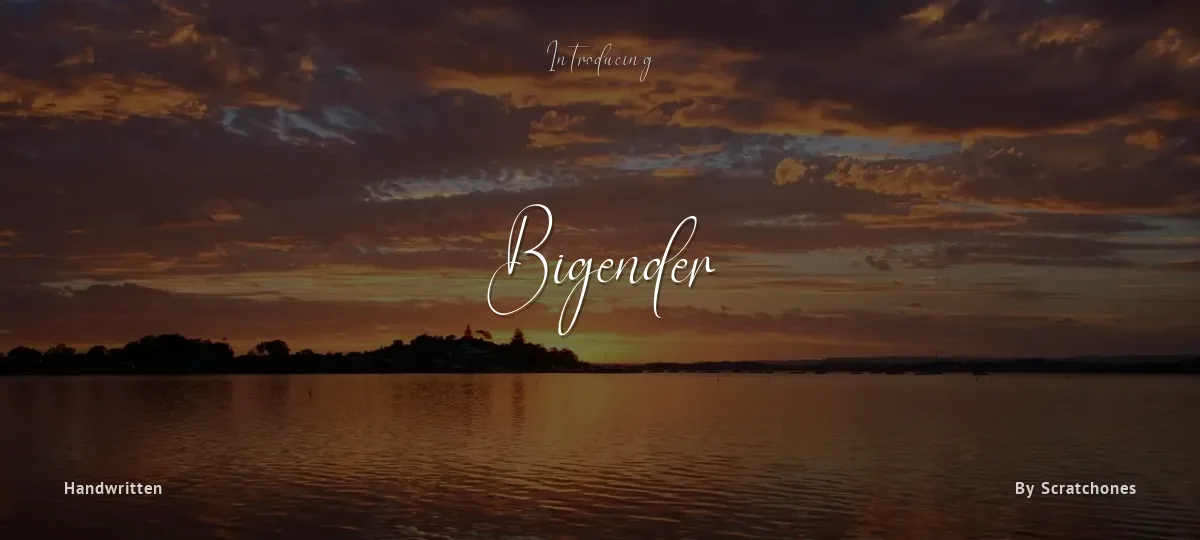 Bigender font preview
