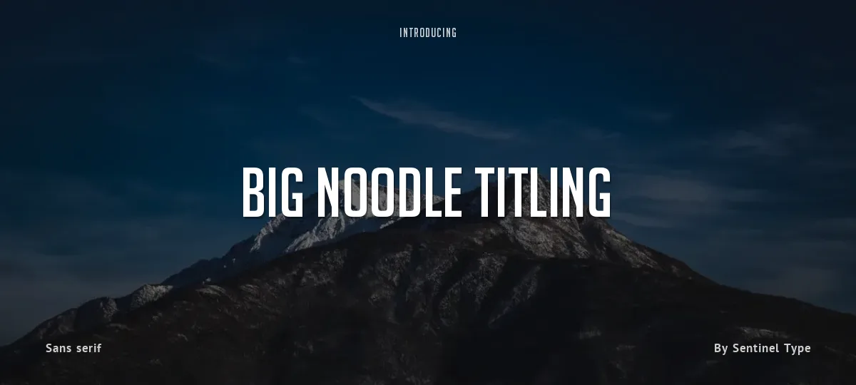 Big Noodle Titling font preview