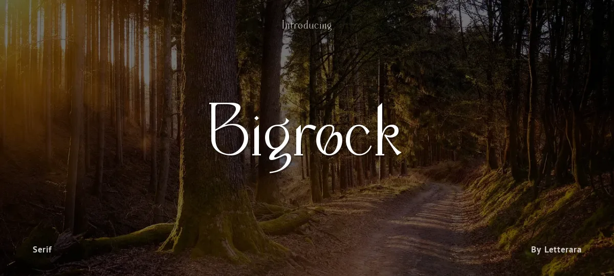 Bigrock font preview