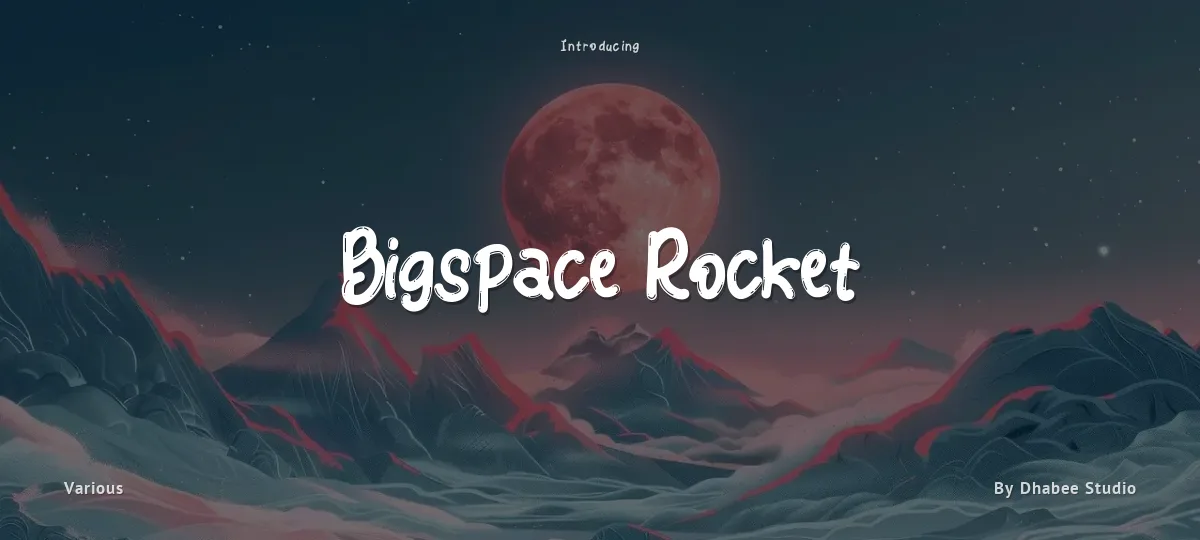 Bigspace Rocket font preview