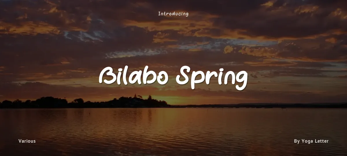 Bilabo Spring font preview
