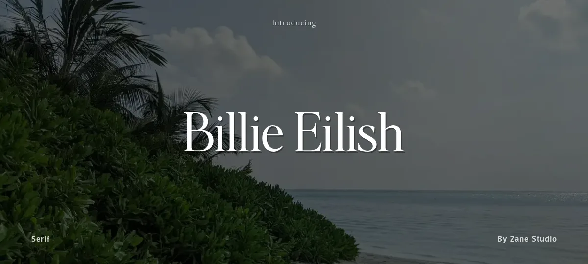 Billie Eilish font preview