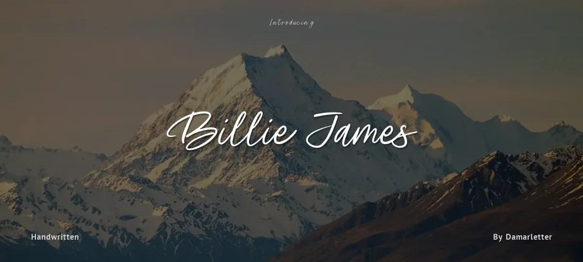 Billie James font preview