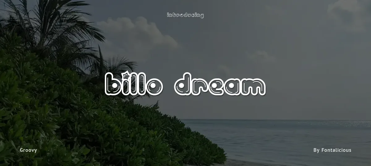 Billo Dream font preview