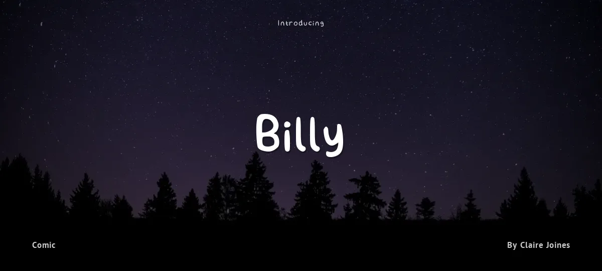Billy font preview