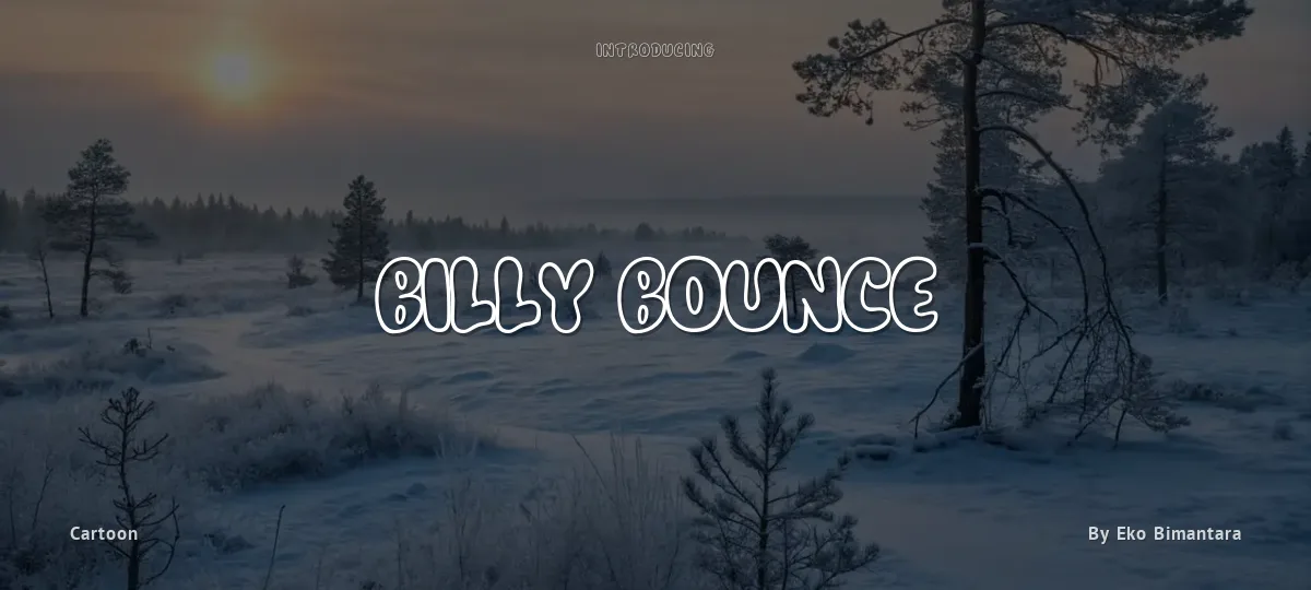 Billy Bounce font preview