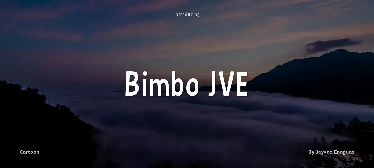 Bimbo JVE font preview
