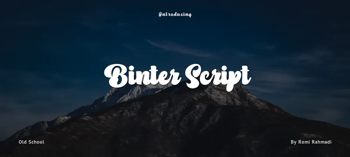 Binter Script font preview