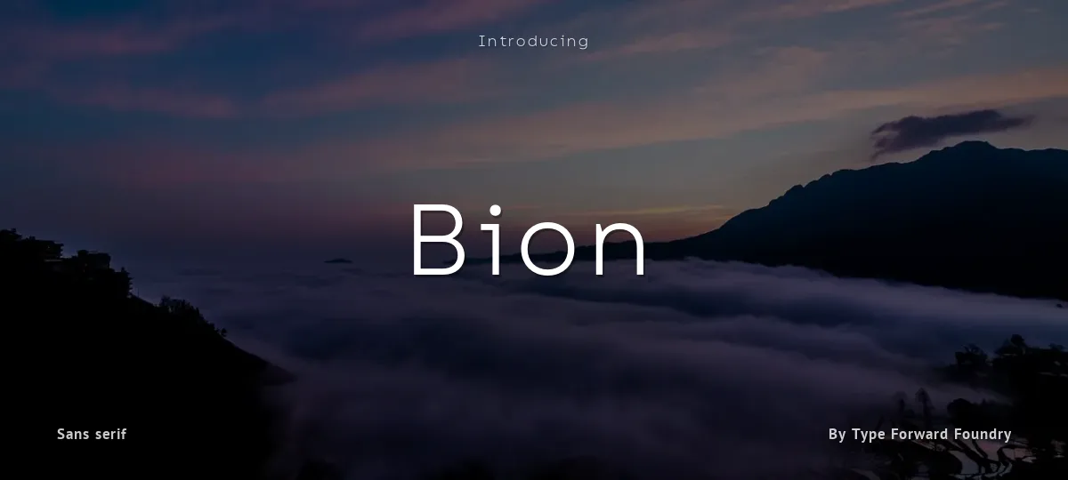 Bion font preview