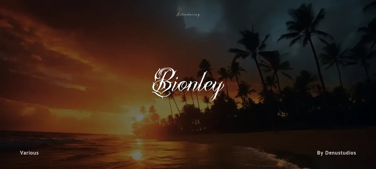 Bionley font preview
