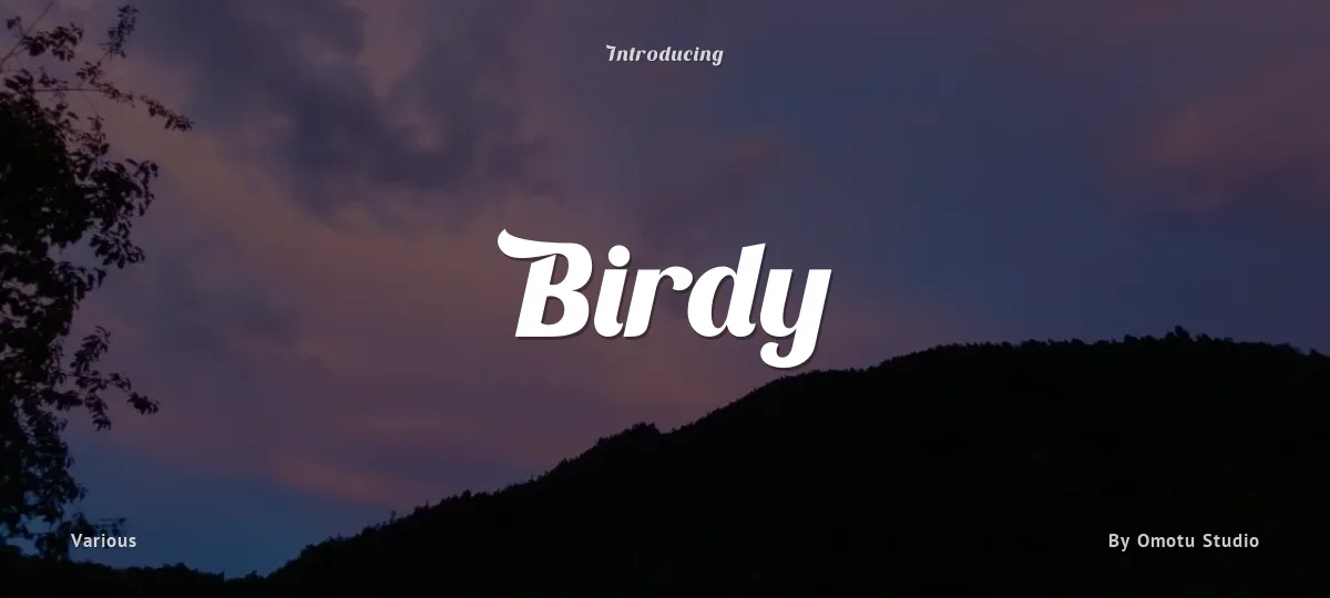 Birdy font preview