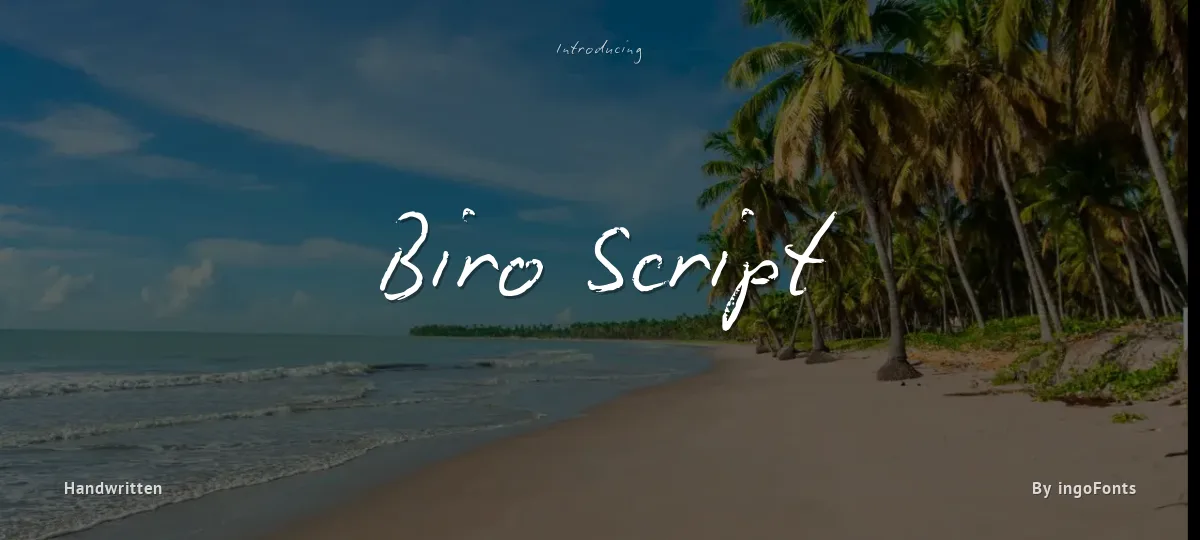 Biro Script font preview