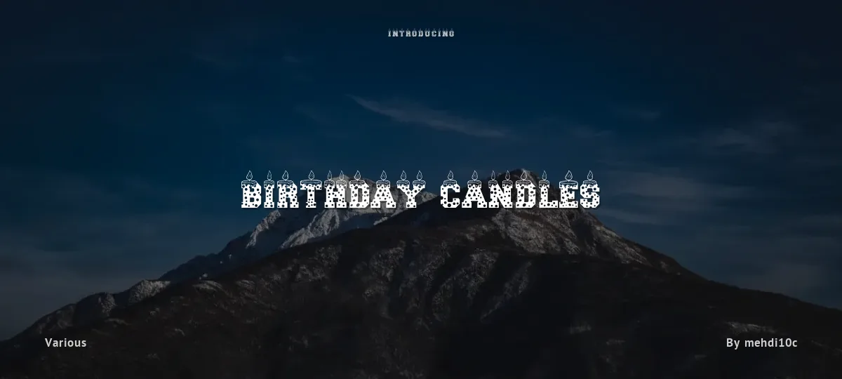 Birthday Candles font preview