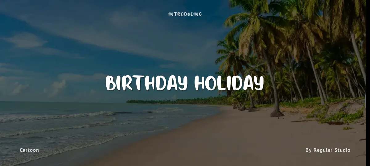 Birthday Holiday font preview