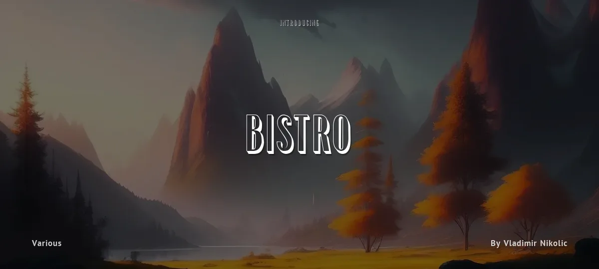 Bistro font preview