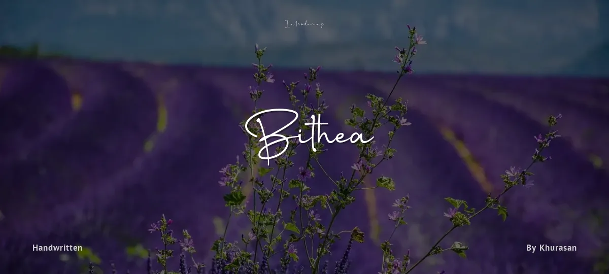 Bithea font preview