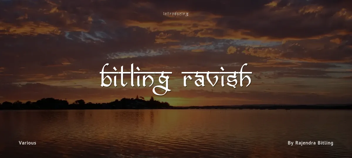 Bitling Ravish font preview
