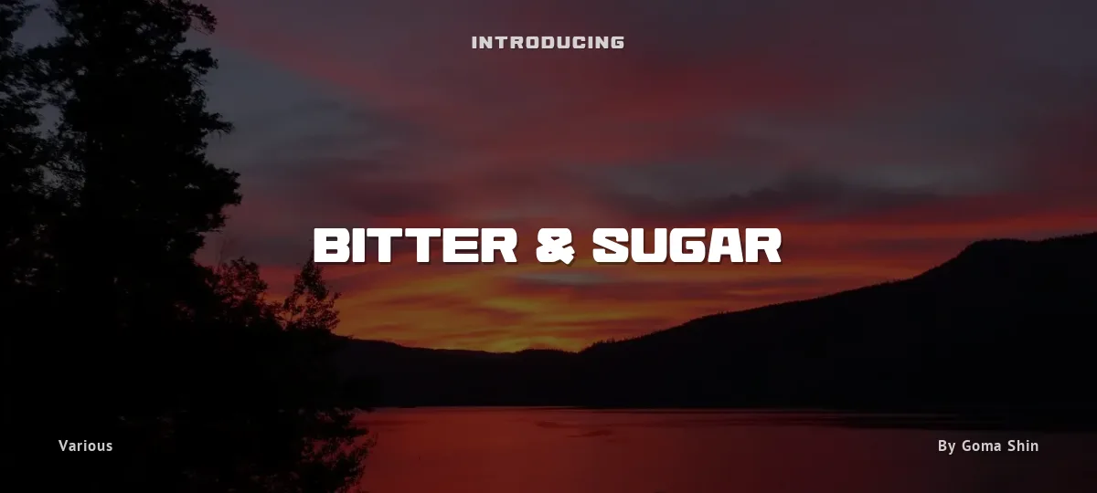 Bitter & Sugar font preview