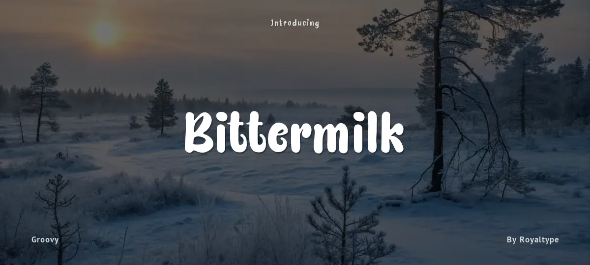 Bittermilk font preview