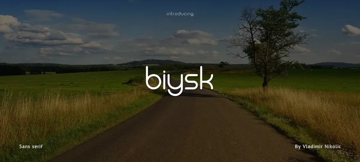 Biysk font preview