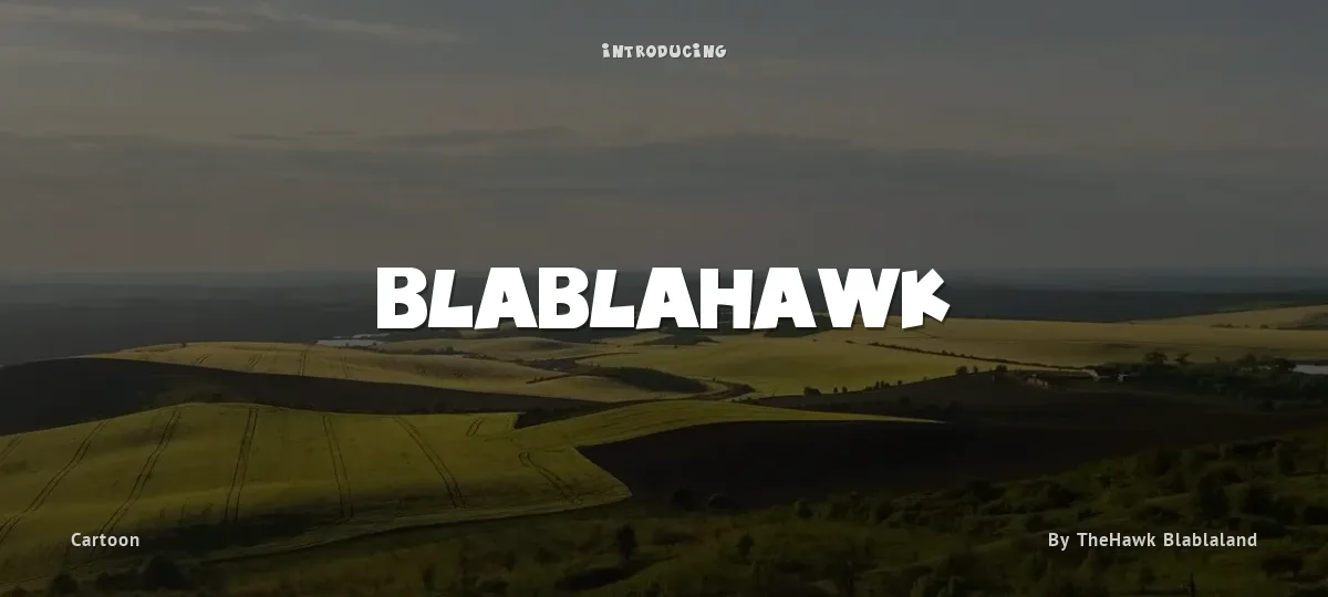 BlablaHawk font preview