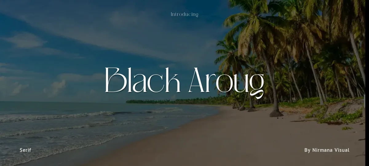 Black Aroug font preview
