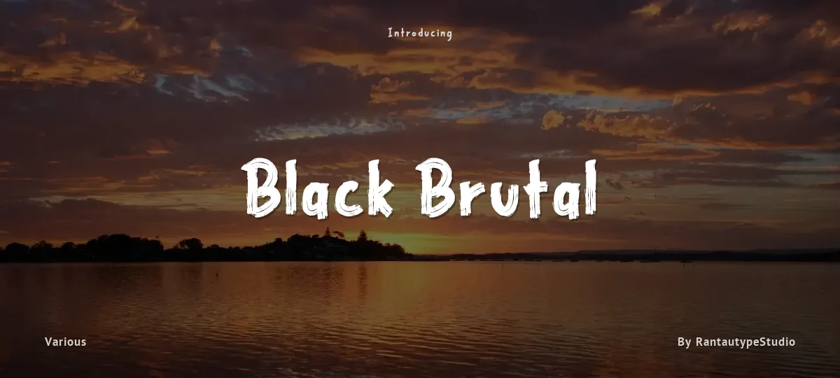 Black Brutal font preview