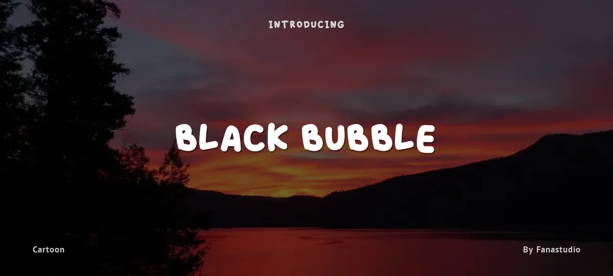 Black Bubble font preview