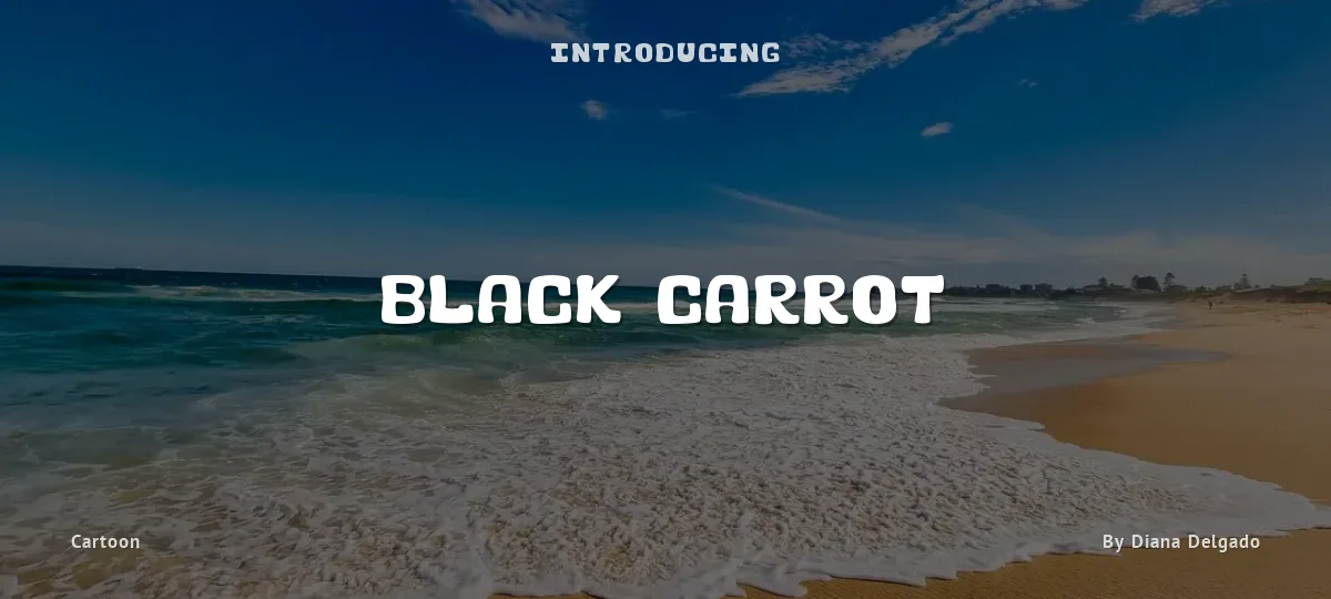 Black Carrot font preview