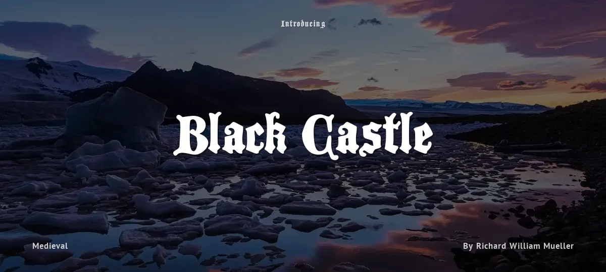 Black Castle font preview
