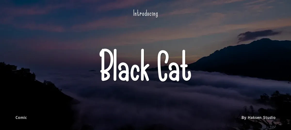 Black Cat font preview