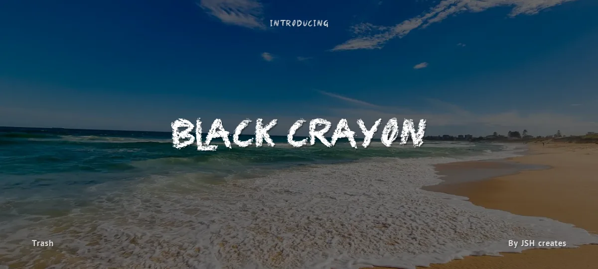 Black Crayon font preview
