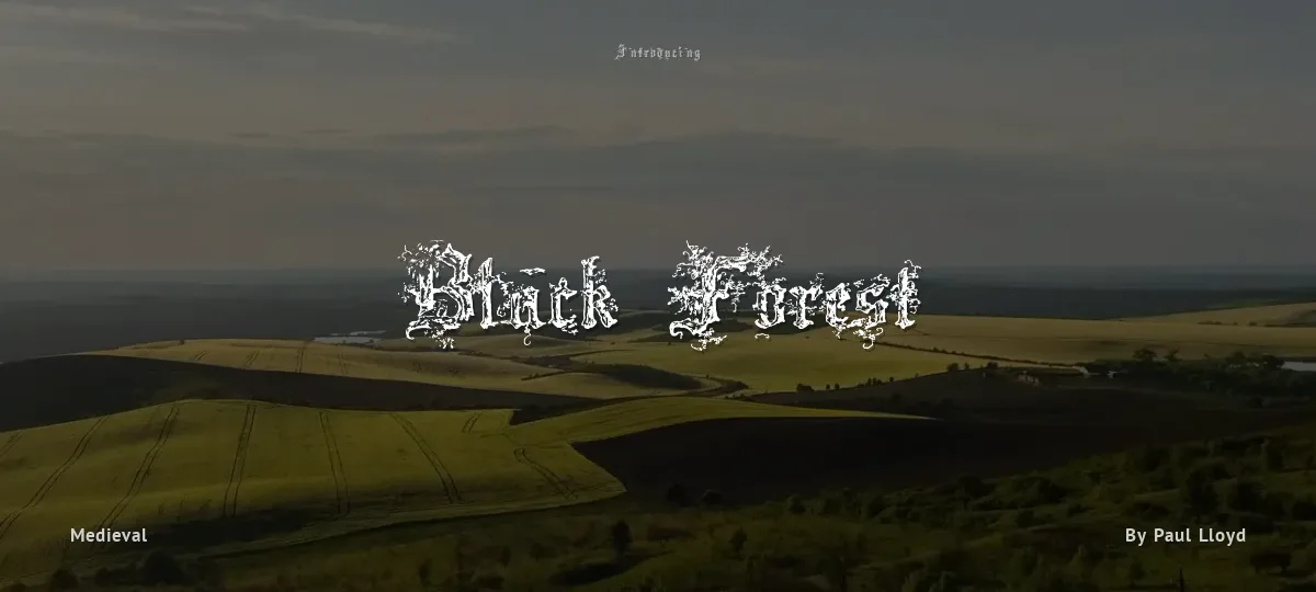 Black Forest font preview