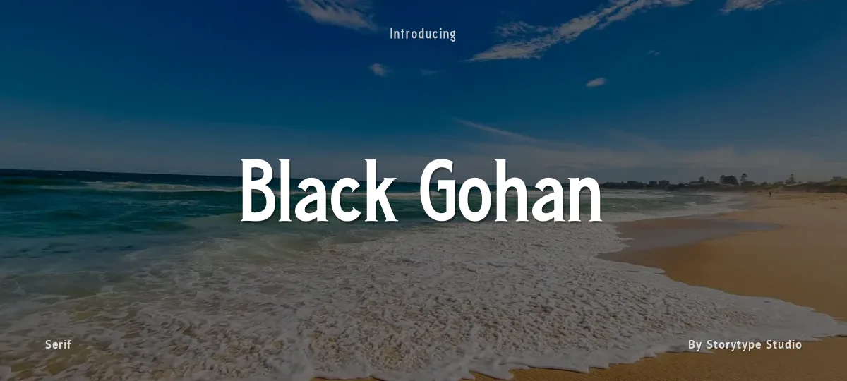 Black Gohan font preview