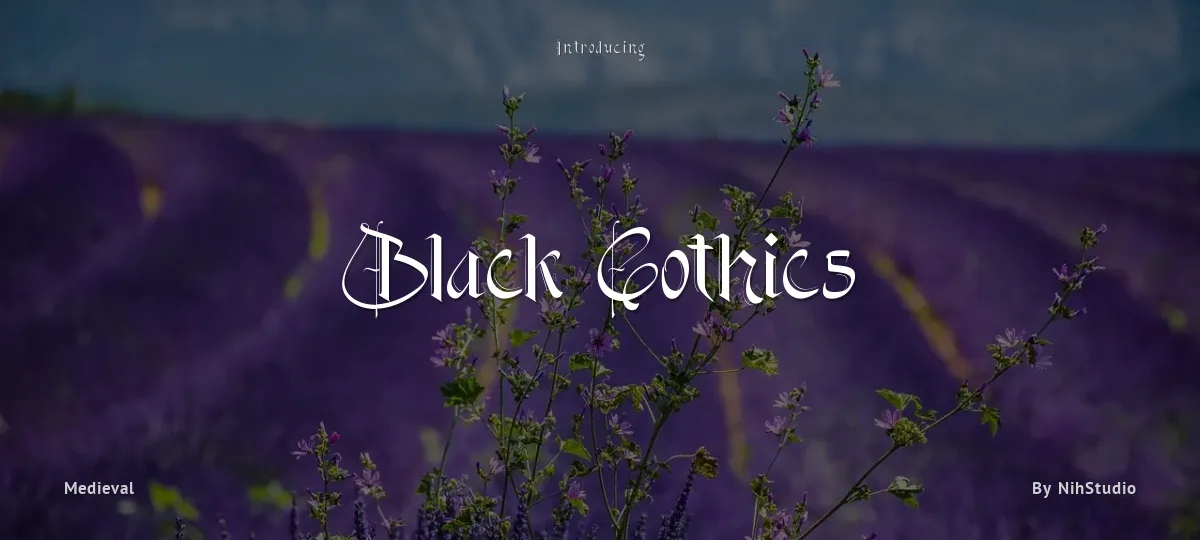Black Gothics font preview