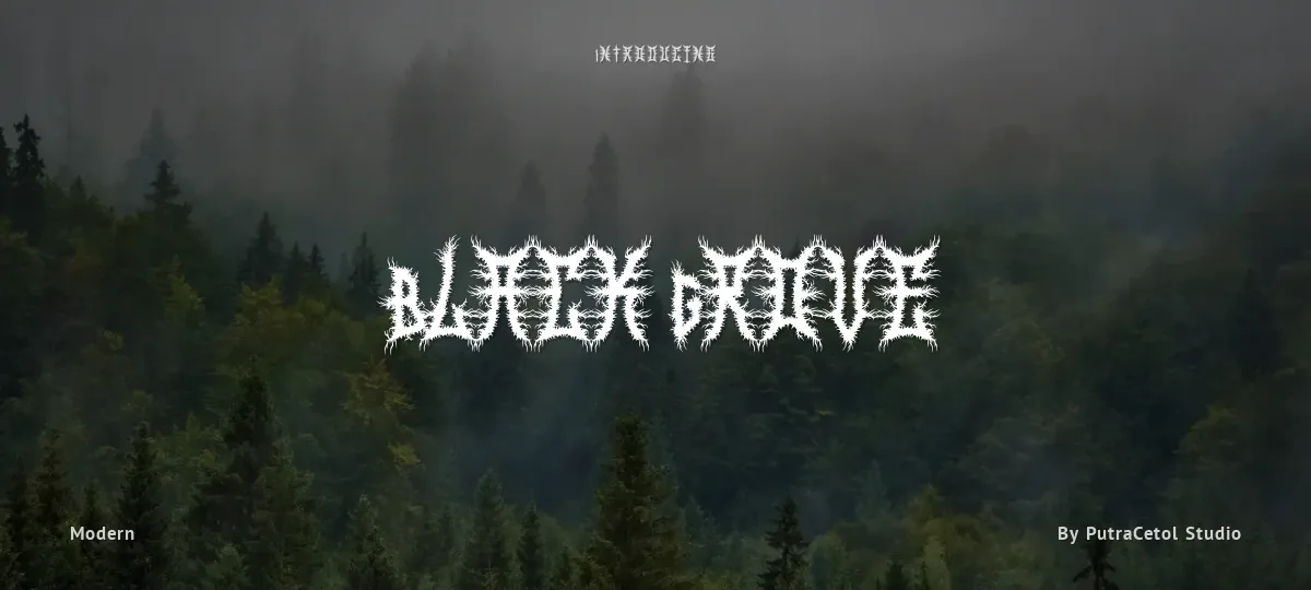 Black Grove font preview