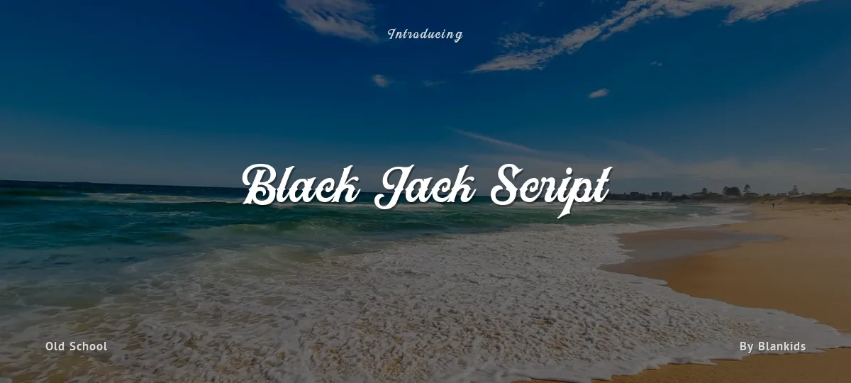 Black Jack Script font preview