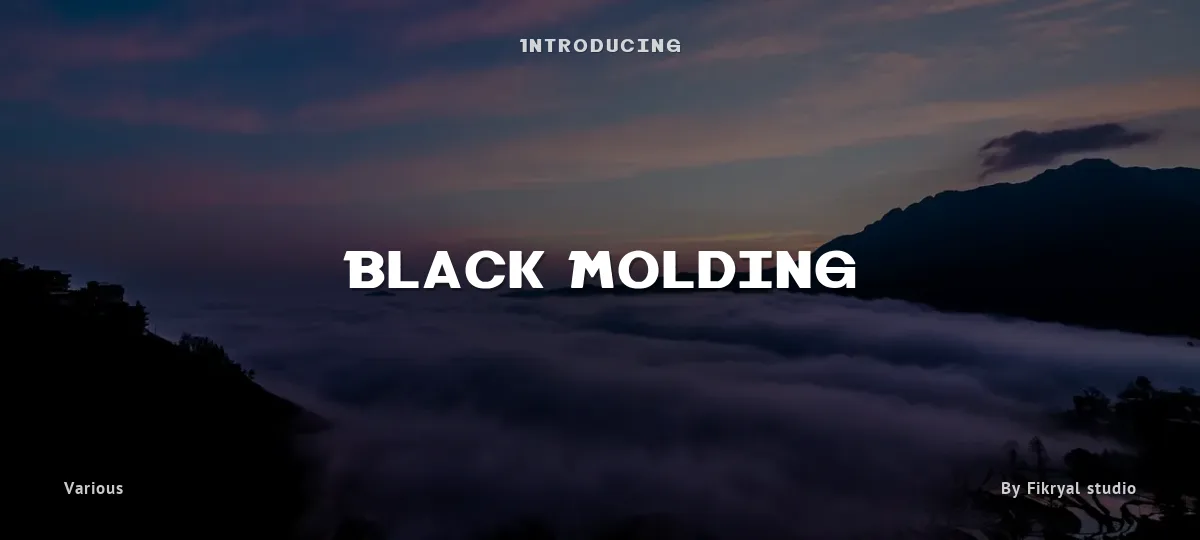 Black Molding font preview