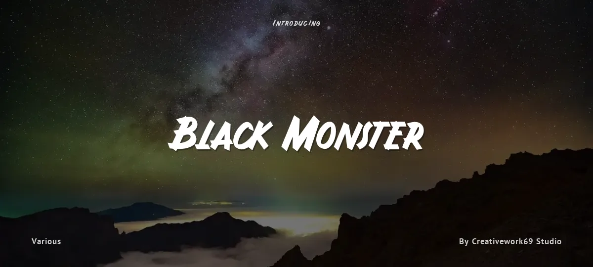 Black Monster font preview