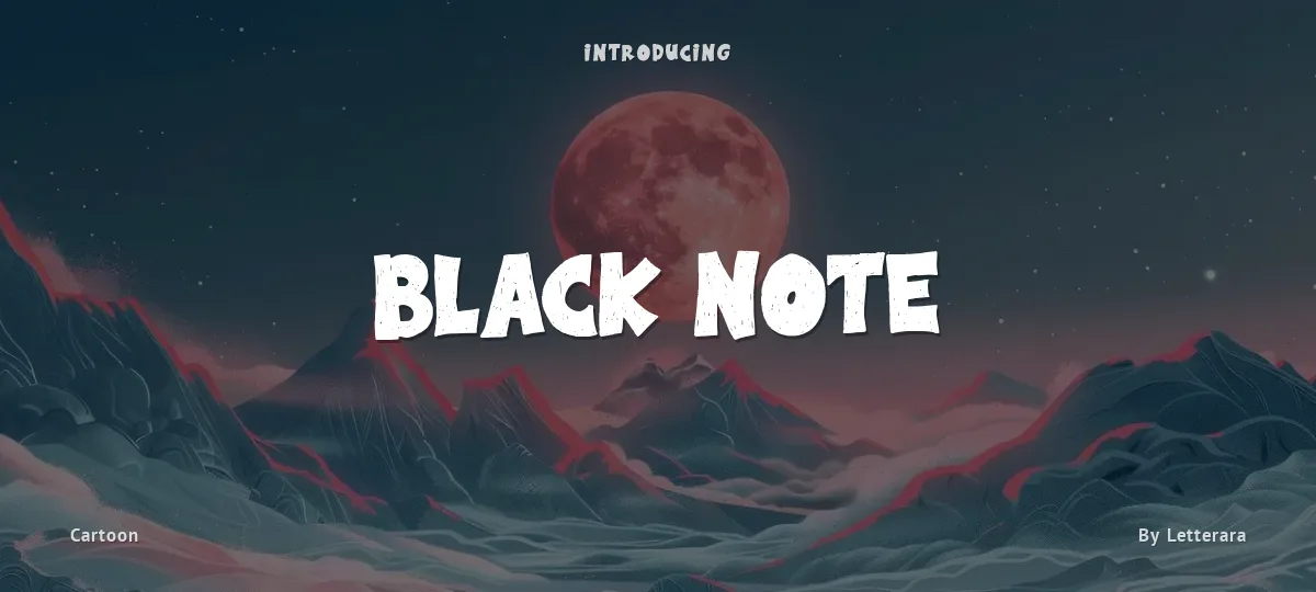 Black Note font preview