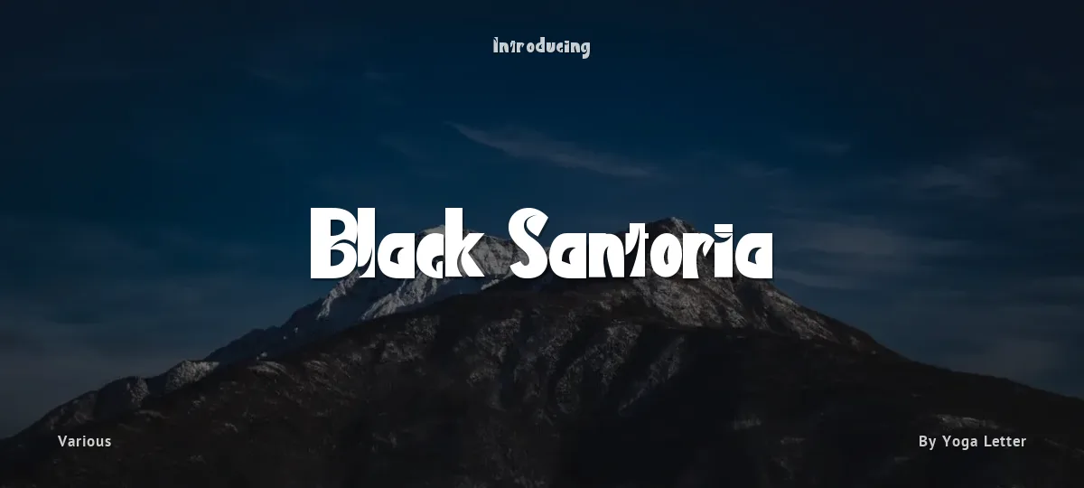 Black Santoria font preview