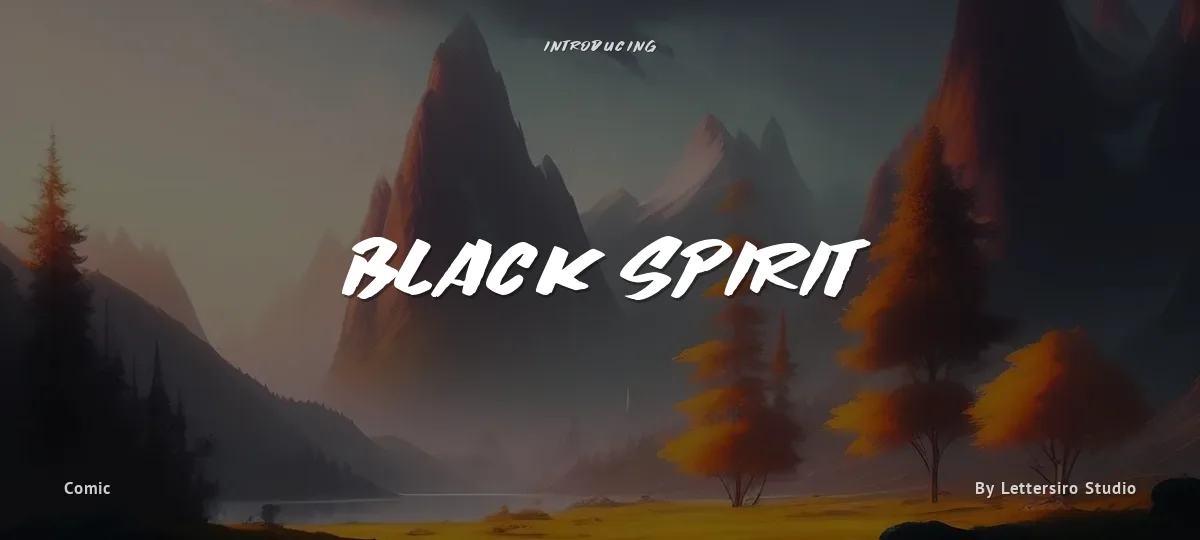 Black Spirit font preview
