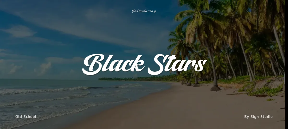 Black Stars font preview