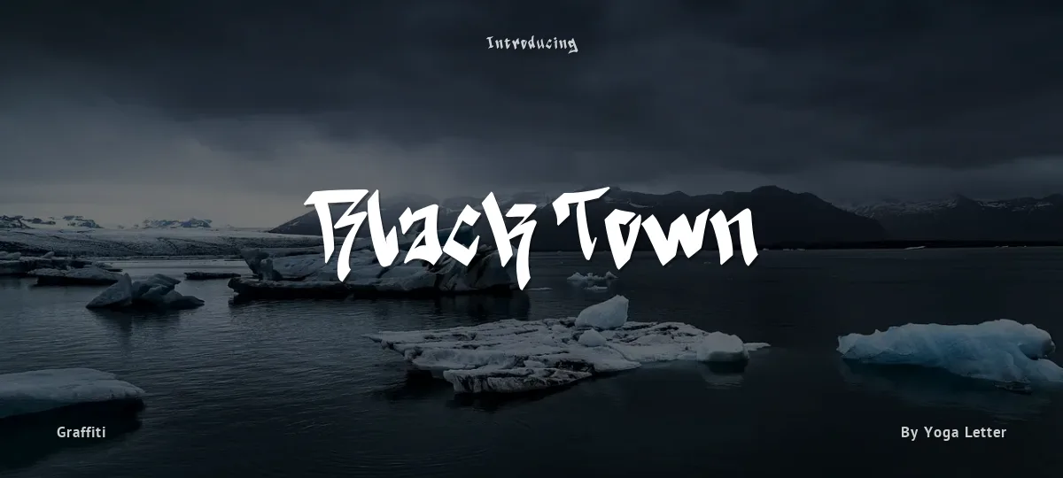 Black Town font preview