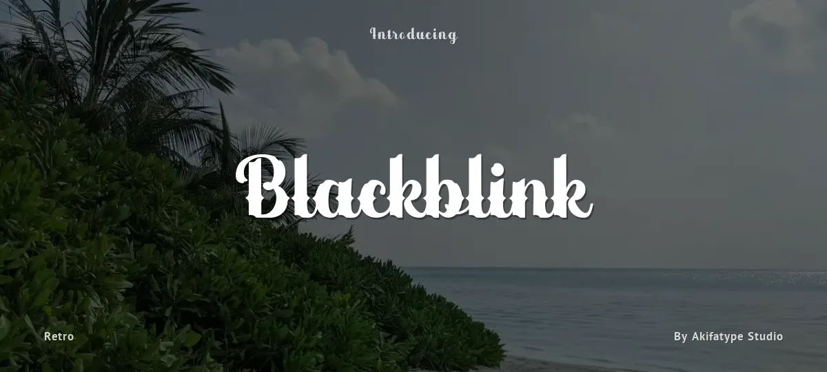 Blackblink font preview