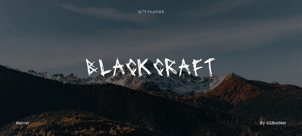 Blackcraft font preview