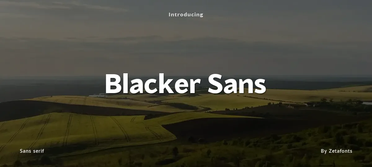 Blacker Sans font preview