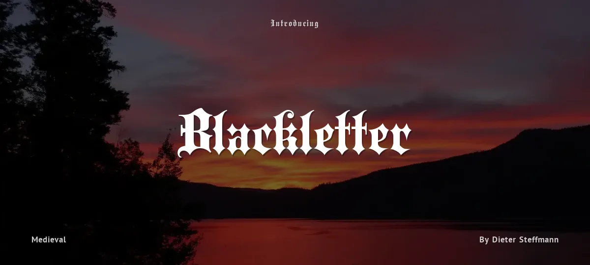 Blackletter font preview